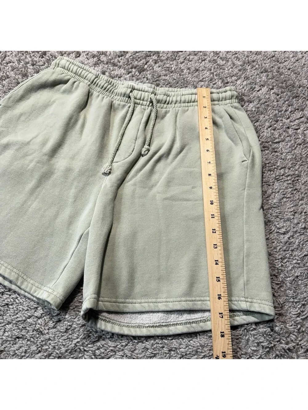 Pacsun Volley Sweat Shorts Mens Medium Green Cotton Fleece Elastic Waist